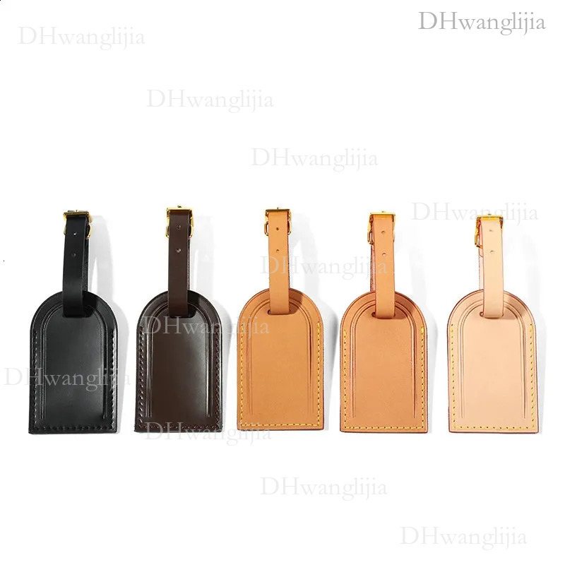 DHGM Vegetable-Tanned Leather Aircraft Boarding Travel with Monogram Option - Durable Trolley Case Badge, Ideal for Lage Tag dh928065