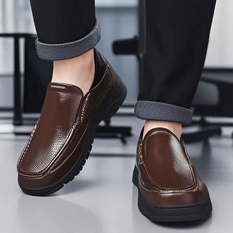 2pcs Leather Shoes for Men Wedding Formal Oxfords Business Casual Office Work Shoes for Men Classic Pointy Dress Shoes 251023