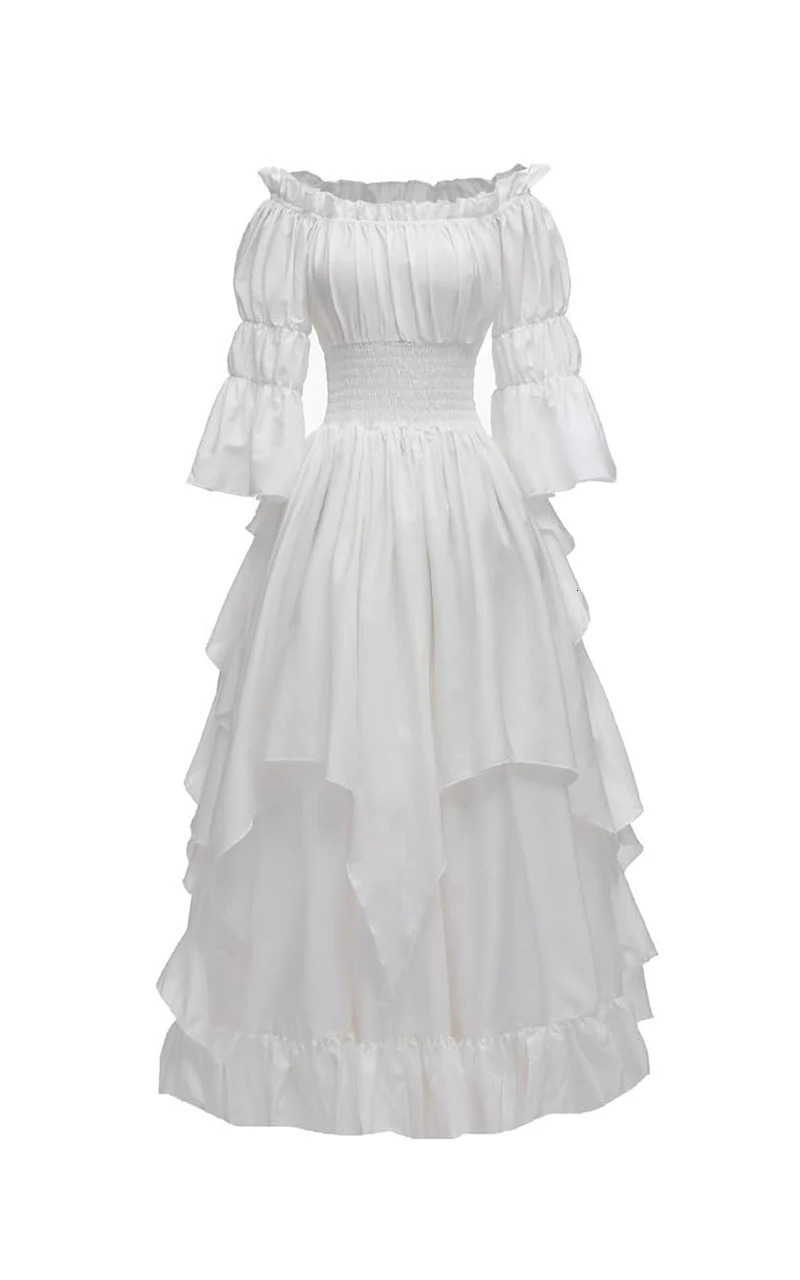 Womens Gothic Witch Dress Medieval Renaissance Costume Victorian Dress 251023