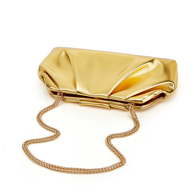 Luxury Brand Designer Bag Pleated Cloud Bag For Women New Trendy Fashion Silver Handheld Small Square Bag Versatile Ins Chain Crossbody Bag