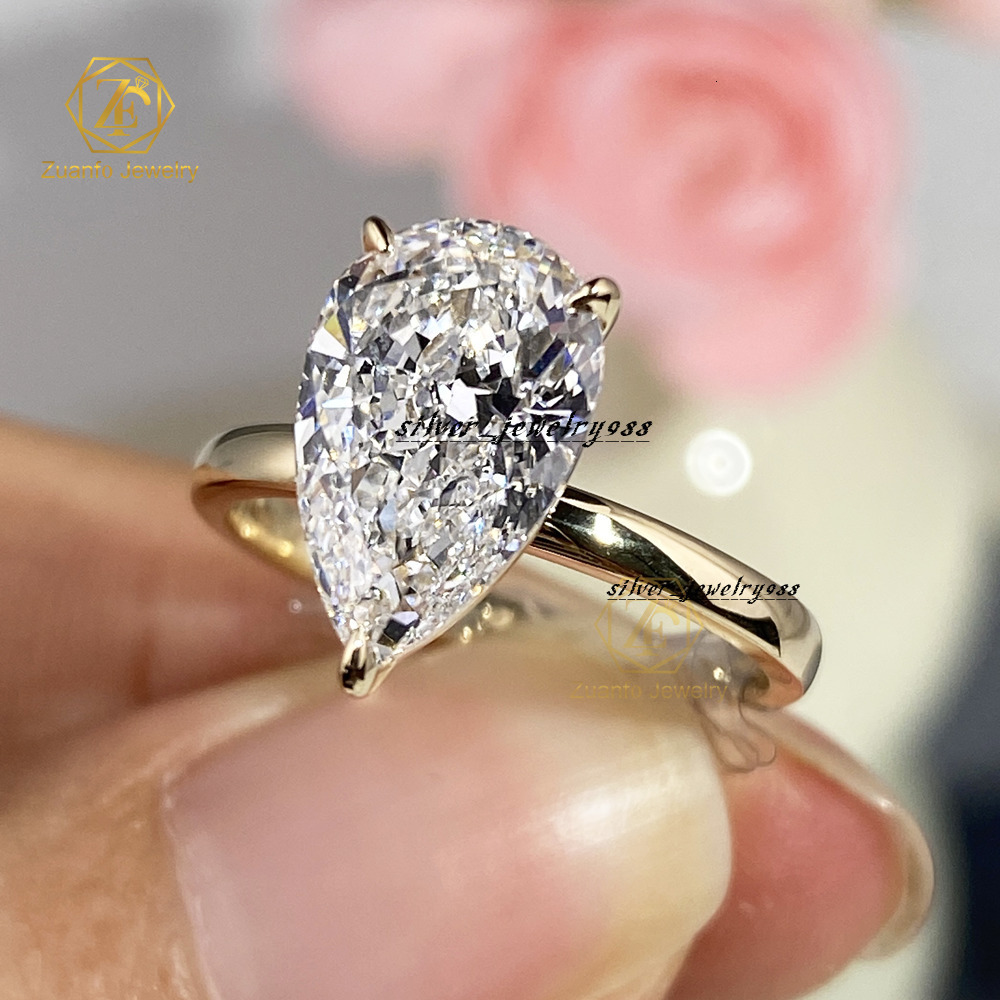 Best Price Luxury 14K 18K Solid Gold HPHT CVD 13CT Pear Cut Lab Grown Diamond Wedding Engagement Ring IGI Certificate