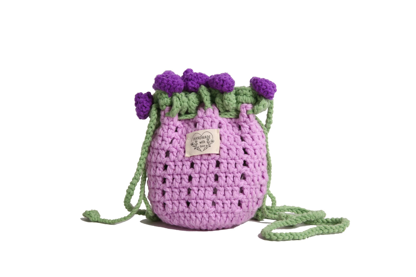 2025 Summer Collection Rose Bouquet Knitted Bag Forestinspired Bohemianchic n CrossbodyShoulder Woven for Wom 251018