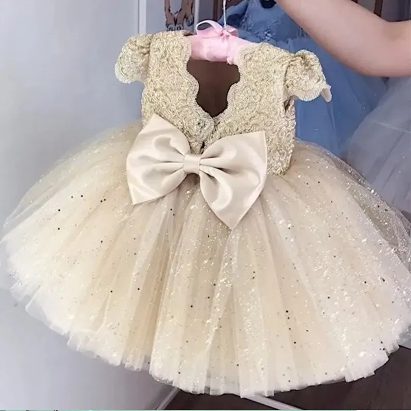 12M Baby Girl Baptism Princess Gown Infant One Year Birthday Party Clothes Eid Embroidery Sequin Flower Girl Wedding Dresses 251023