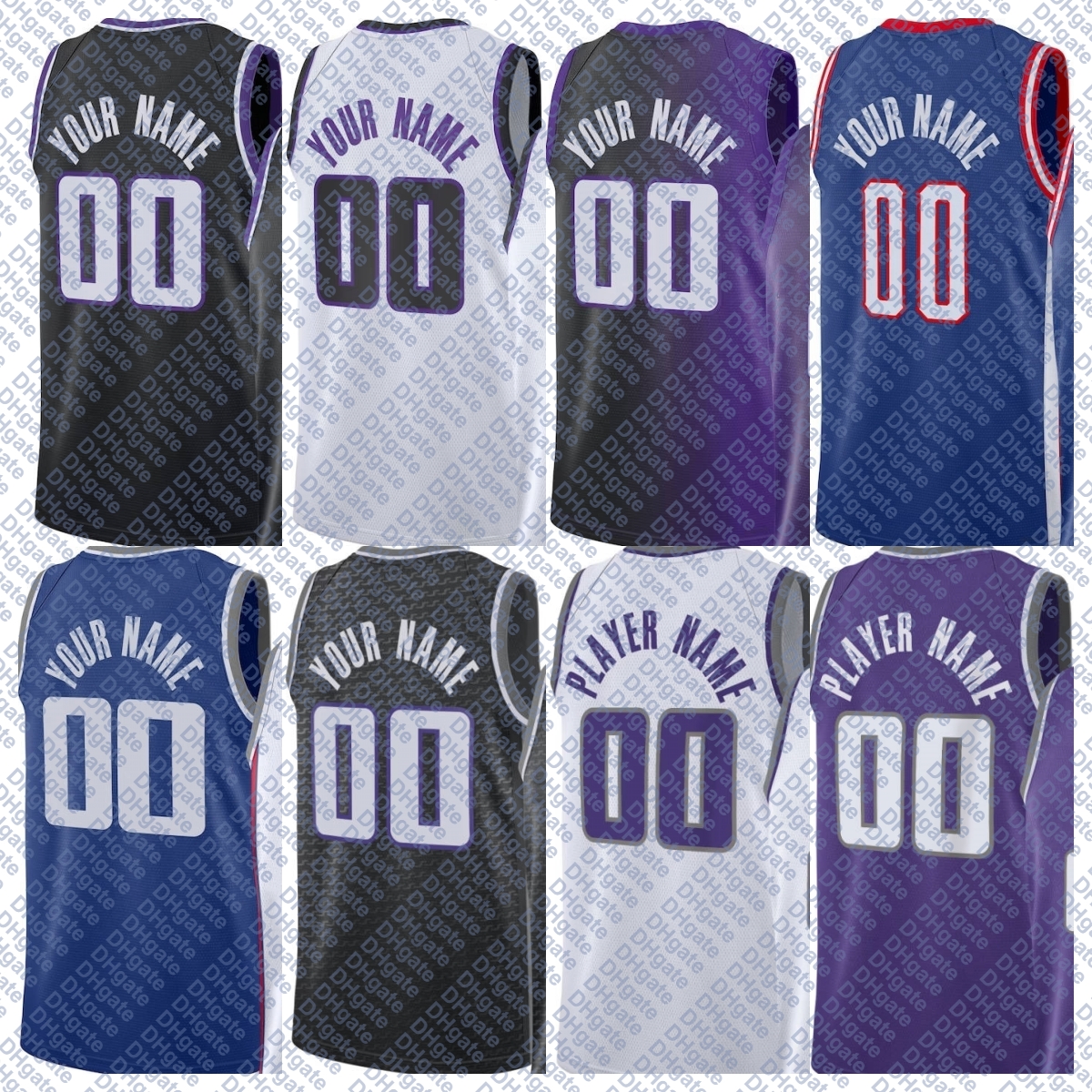 Kings Jersey Basketball Malik Monk Drew Eubanks Nique Clifford Maxime Raynaud Devin Carter Isaac Jones Doug McDermott Daeqwon Plowden Isaiah Stevens Keegan Murray