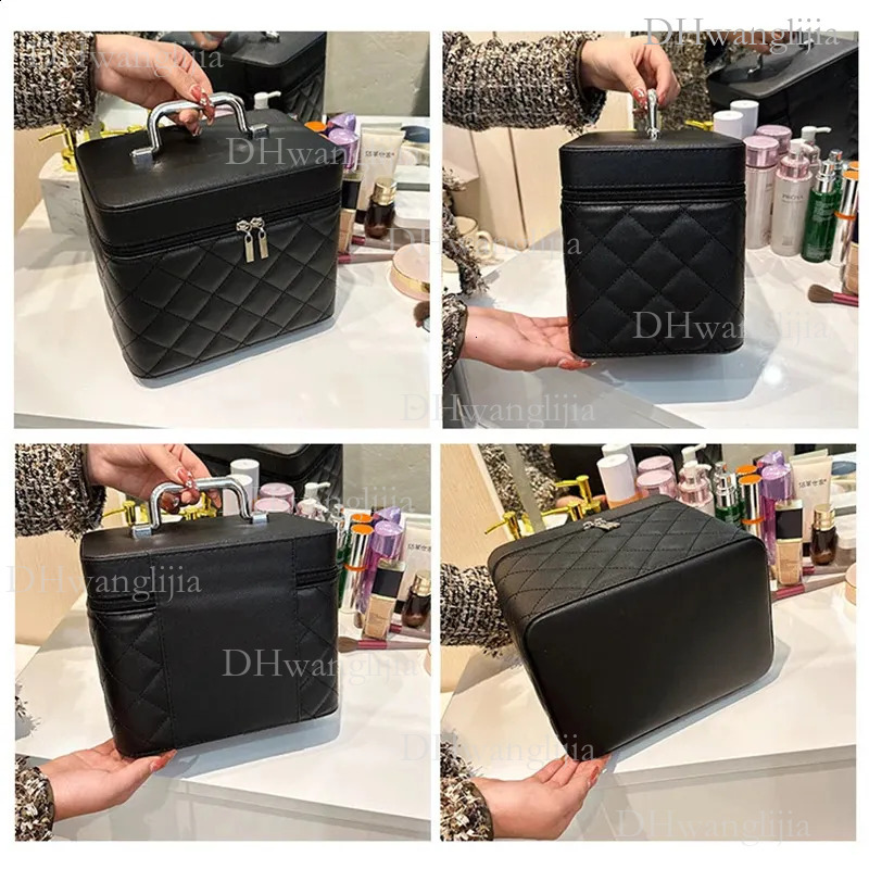 DHYMX High Quality Waterproof Womens PU Leather Bag Portable Cosmetic Case Large designer bag Capacity Make Up Travel Suitcase Organizer 240729