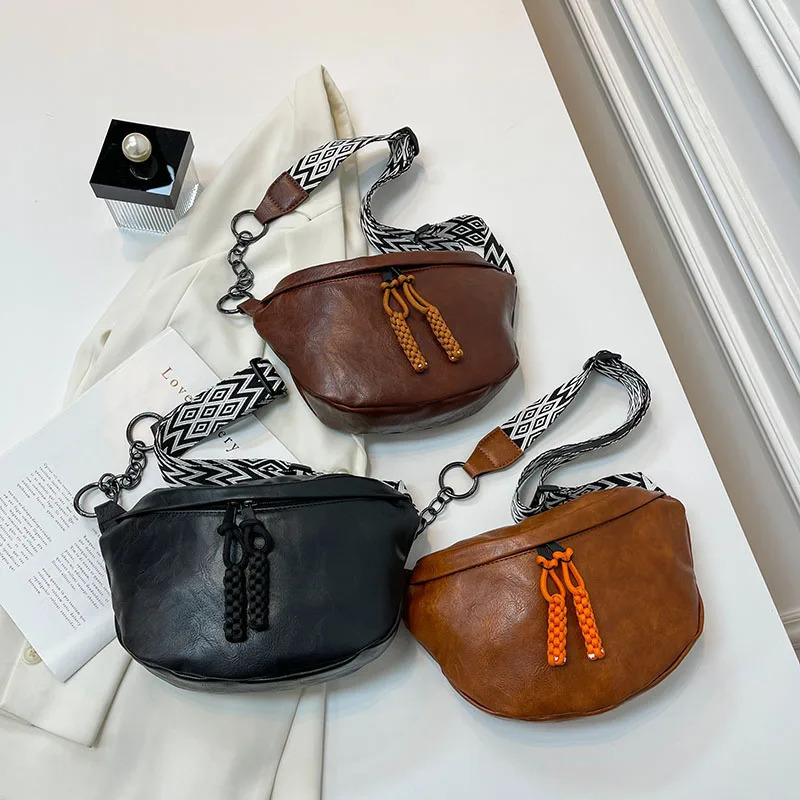 Soft Leather Waist Bag For Women Chain Fanny Pack High quality Shoulder Belt Purse Bags Fashion Crossbody Chest Bags 251023