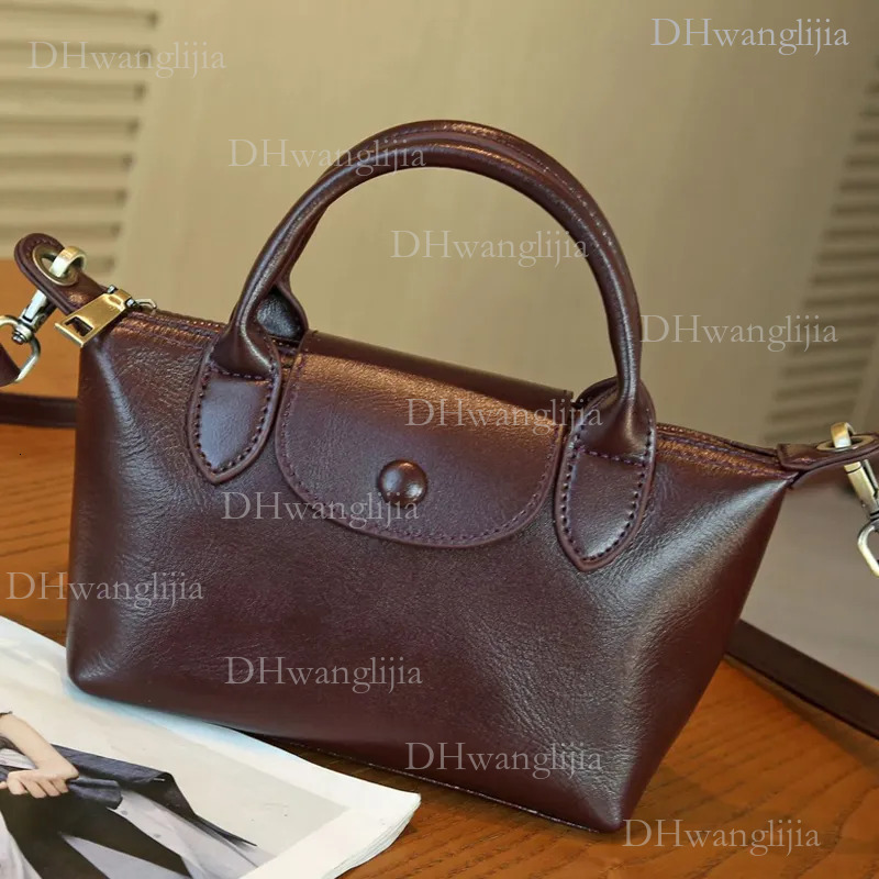 DHGM New 100% Genuine Leather Handbags For Office Women Many Pockets Shell Bags Hit Colors Tote Purse d6a4
