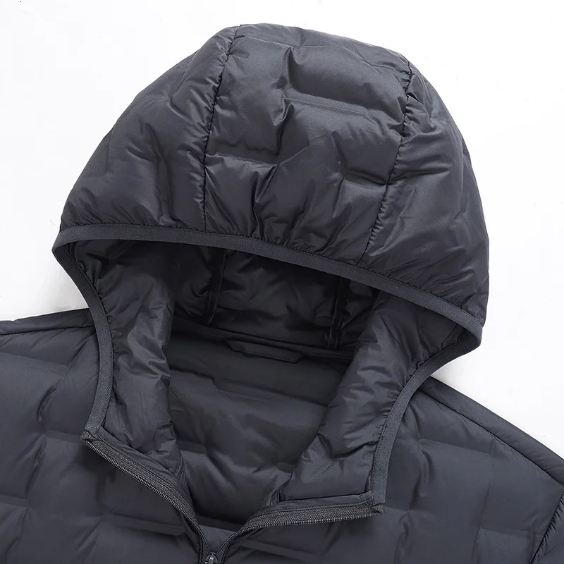 LNGXO Down Jacket Men Camping Hiking Mountaineering Lightweight Padding Coat Winter Waterproof Windproof Warm Hooded Windbreaker 251020