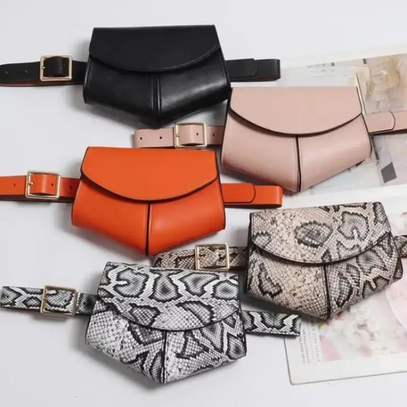 Fashionable Small Waist Bag Versatile Women Delicate Snake Skin Decorative Saddle Fashionable Sweater Belt Trendy Wholesale 251023