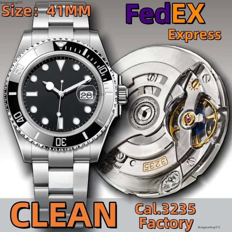 Clean Factory Super Clone 41MM Mens Designer Watches Top-3235 Movement Automatic hinery Ceramic Bezle Sapphire Glass Glide Lock Diving Watch With Box