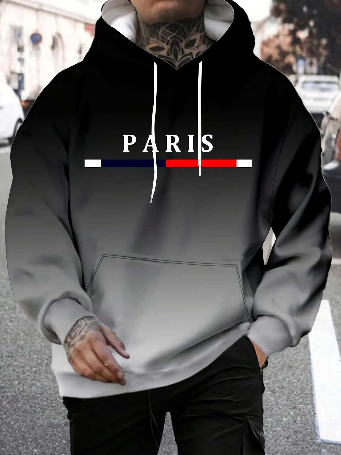 The new mens hooded sweatshirt for the autumn of 2025 is casual and fashionable The 3D letter print is soft and comfortable W251027