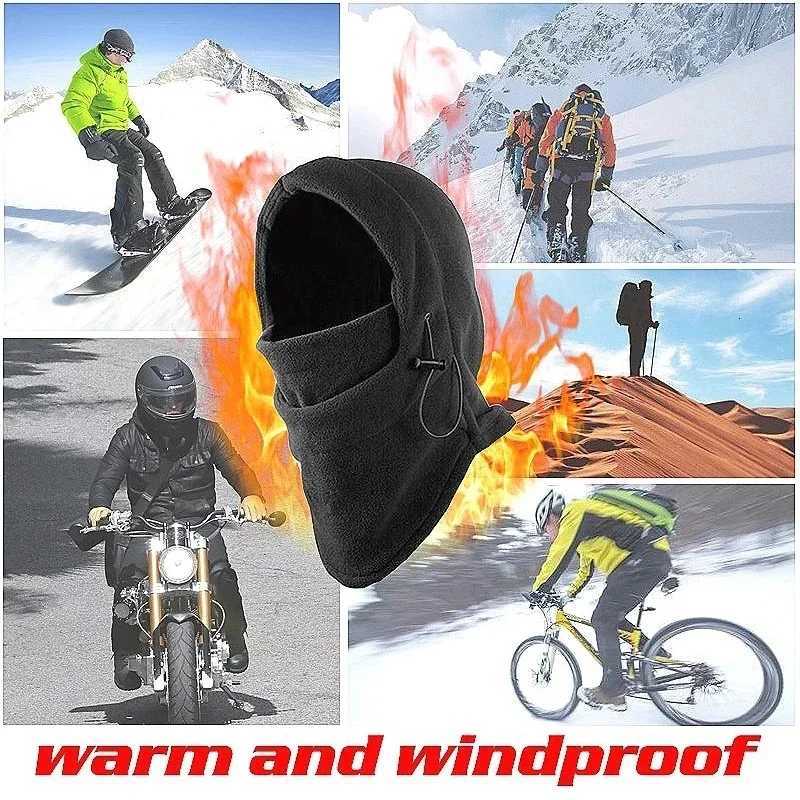 New Fashion Warm Cap Winter Men Women Hats Waterproof Thermal Fleece Balaclava Hat Hooded Neck Warmer Hiking Scarves HatsW251027