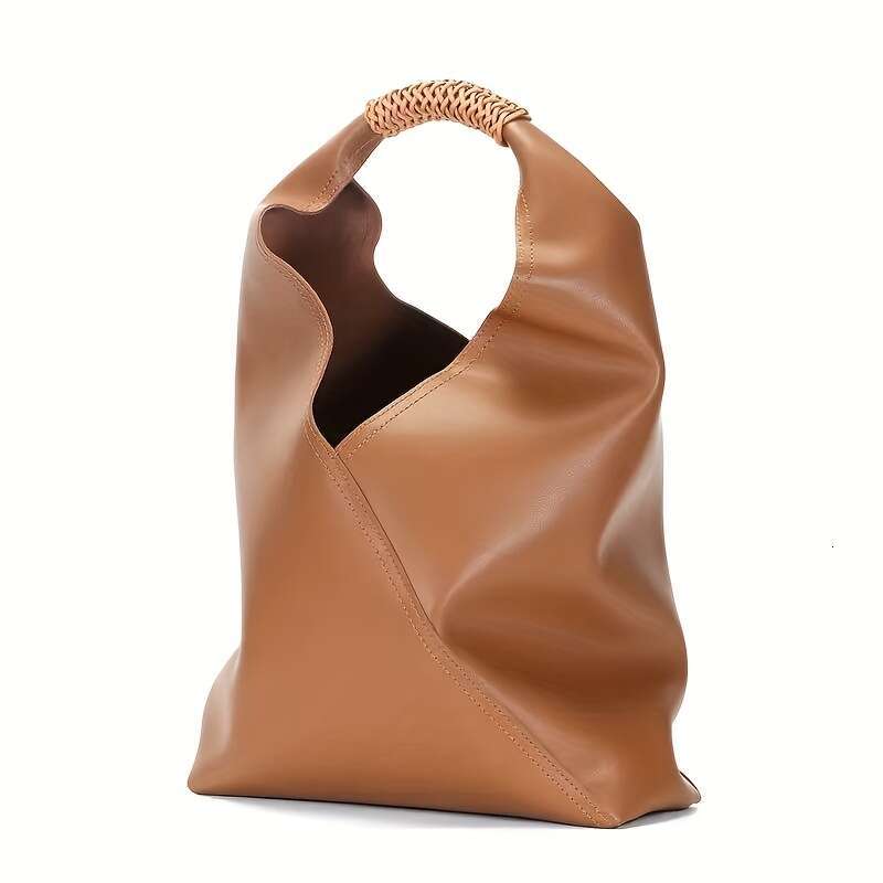 Elegant Women's Large Capacity With Magnetic Closure, Double Layer Design, Smooth Finish And Handle-Great For Or Everyday Use Available In Ginger