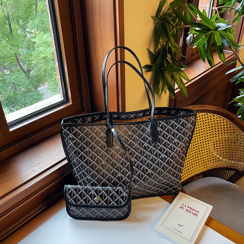 designer bag New Tote Printed Grid Shoulder with Large Small Sizes for Work and Commuting Women s Bag 4345018