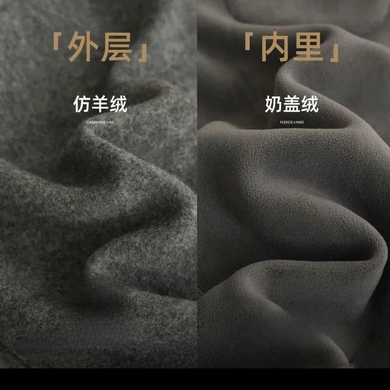 Family Matching Outfits Boys Girls Woolen WideLeg Pants 2025 Western Style Kids Casual Pant Mom Kids StraightLeg TrousersT251027