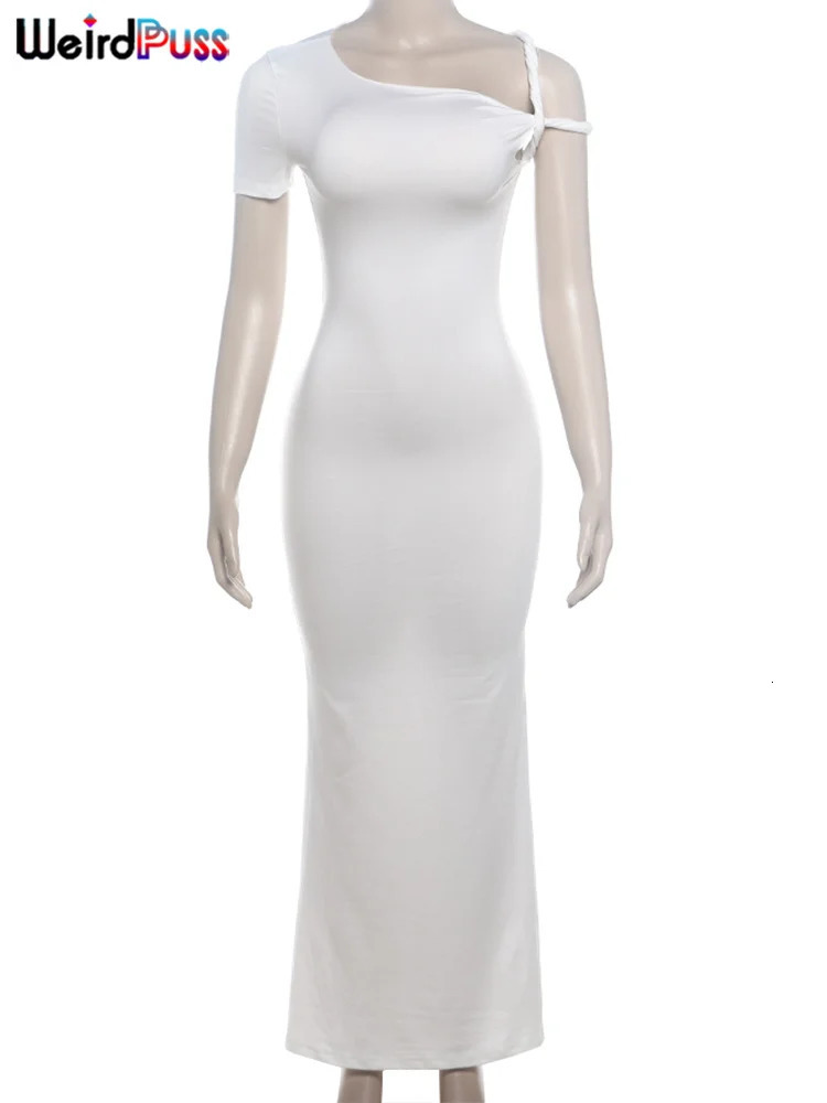 Weird Puss Bandage Dress Woman Summer Sexy Irregular Solid Sheath Chic Stretch BodyShape Smooth Birthday Party Elegant Bodycon 251027