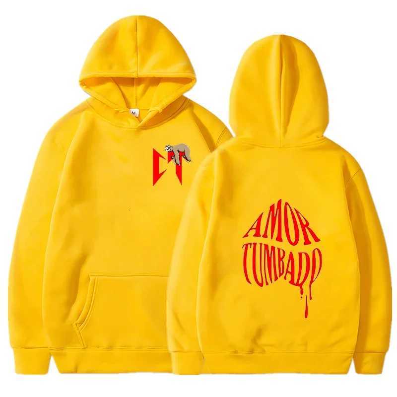 Singer Natanael Cano Amor Tumbado Sloth Graphic Hoodie Men Women High Quality Fashion Sweatshirts Street Trend Hip Hop Pullovers W251027