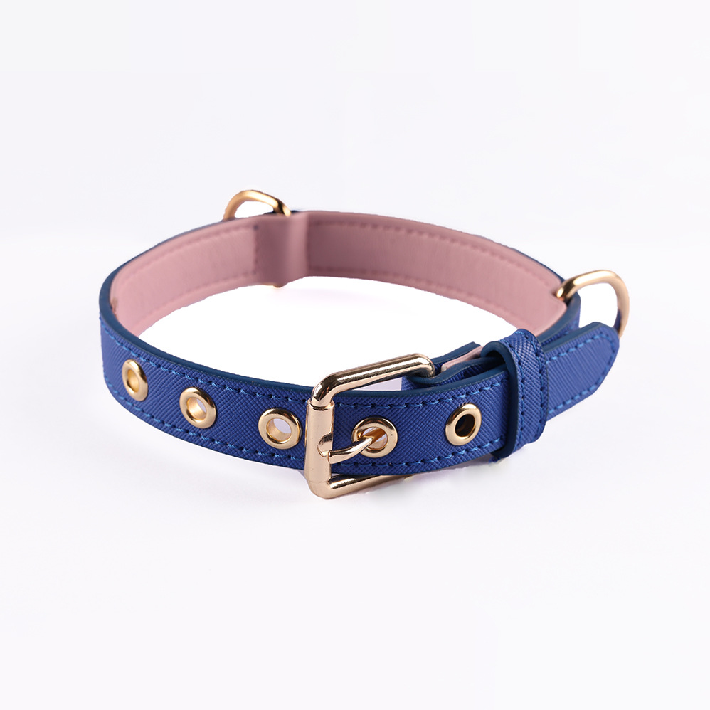 Dog Collars Comfortable top grain leather Layer for small Medium Large Canines Design Smooth alloy buckle durable