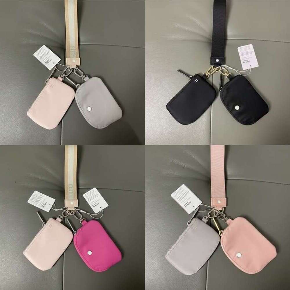 TOP Black Bag Dual Pouch Mini Zip Around Portable Luluity Lemonism Keychain Wallet Pocket bag coin purse butler key bag mini Luluity Lemonism belt bag 58