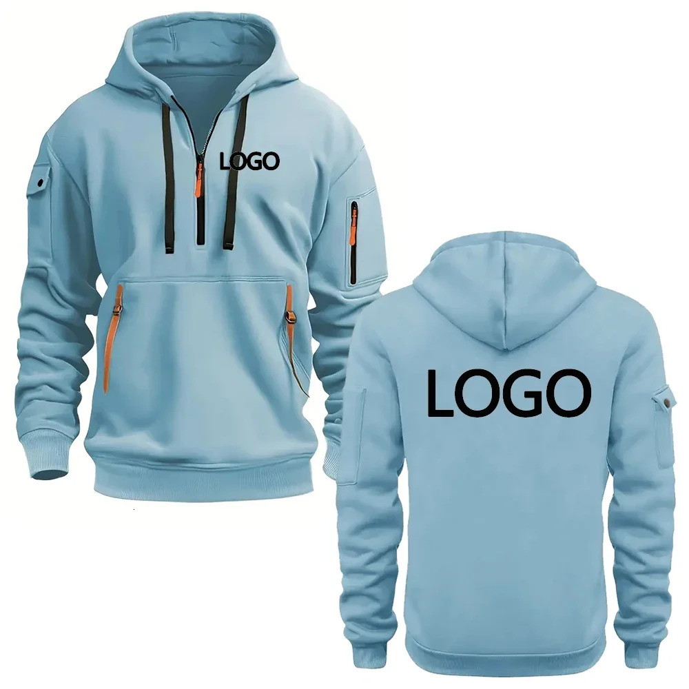 Custom printed hoodies for men and women loosefitting casual sportswear with zips multipocket longsleeve hooded jumpers 251016