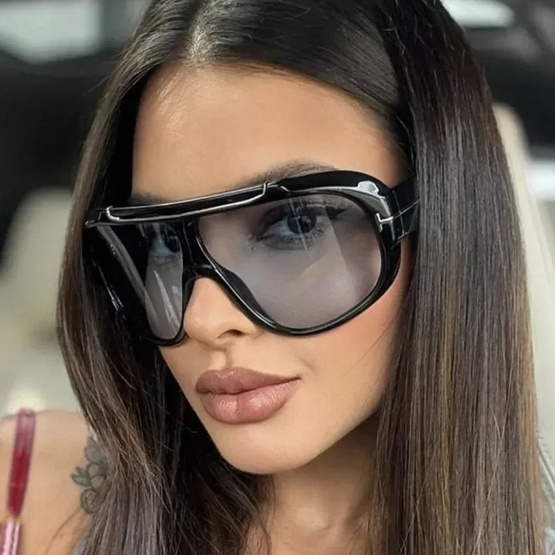 Oversized y2k Pilot Sunglasses Women For Men Vintage Sun Glasses Punk Rivet Big Frame Eyeglasses 251023
