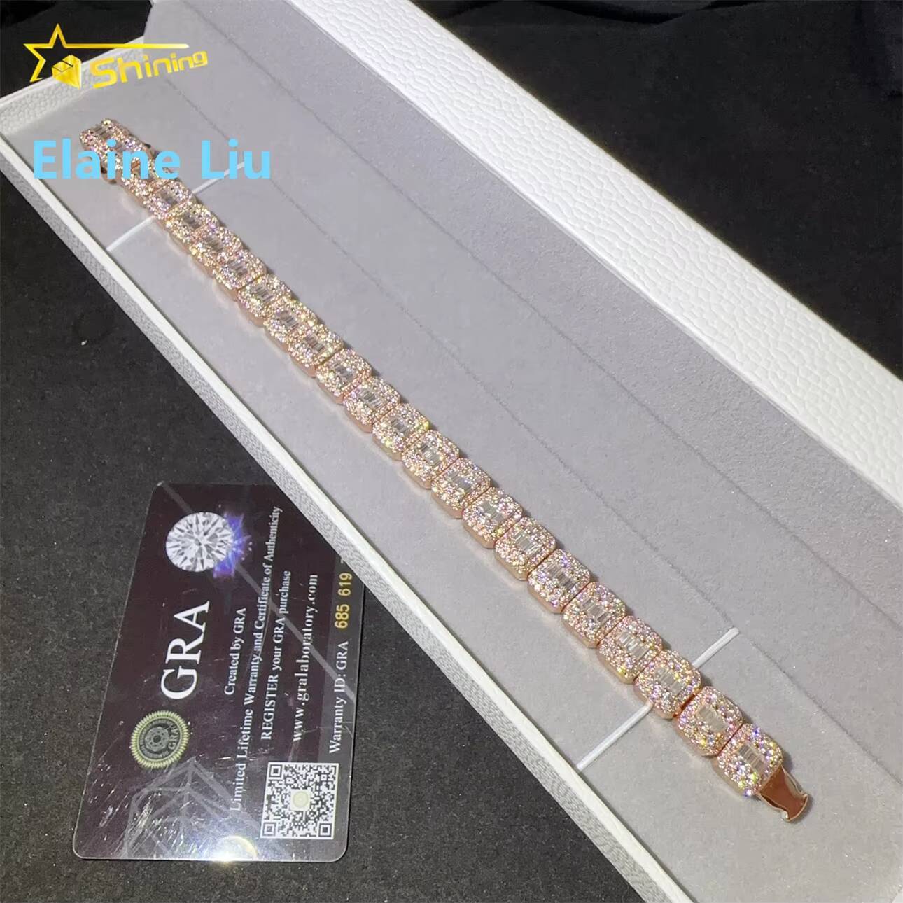 Pass Diamond Tester Luxury Hip Hop Cuban Link Iced Out Jewelry 925 Sterling Silver Moissanite Cuban Link Chain Necklace Bracelet