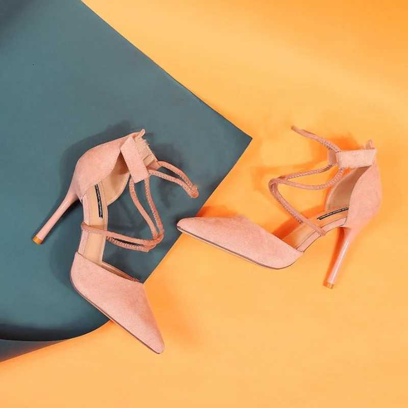Luxury Womens Pumps Sexy Pointed High Heels Suede Thin Heel Shallow Mouth Womens Shoes Fi Banquet Shoes Zapatos De MujerXJ251027