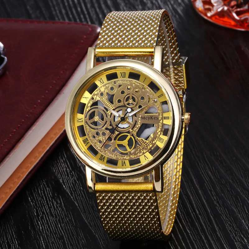 Fashion Casual Mens Watch Hollow Out Strap Watch Not Mechanical Expression Couple Watches for Man and Woman Relogio MasculinoT251027