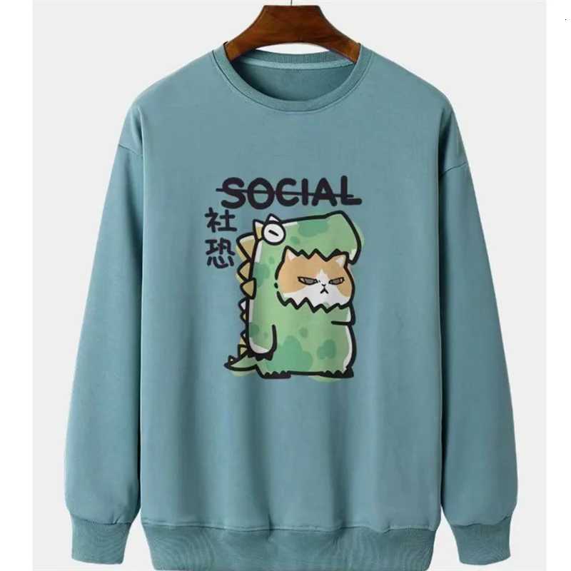 Cute Cats Pattern Sweatshirt Spring Autumn Fashion Casual Long Sleeve Men Women 3D Printed Hoodies Loose Harajuku Pullovers Tops W251027