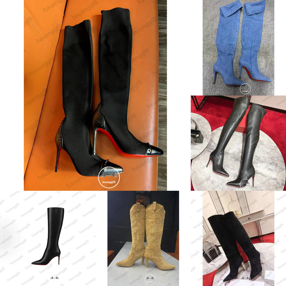 bottom over-the-knee boot for autumn and winter, available in coffee, white, and black heel deigner hoe boot deigner boot woman Martin boot. Knight 66 d3 91