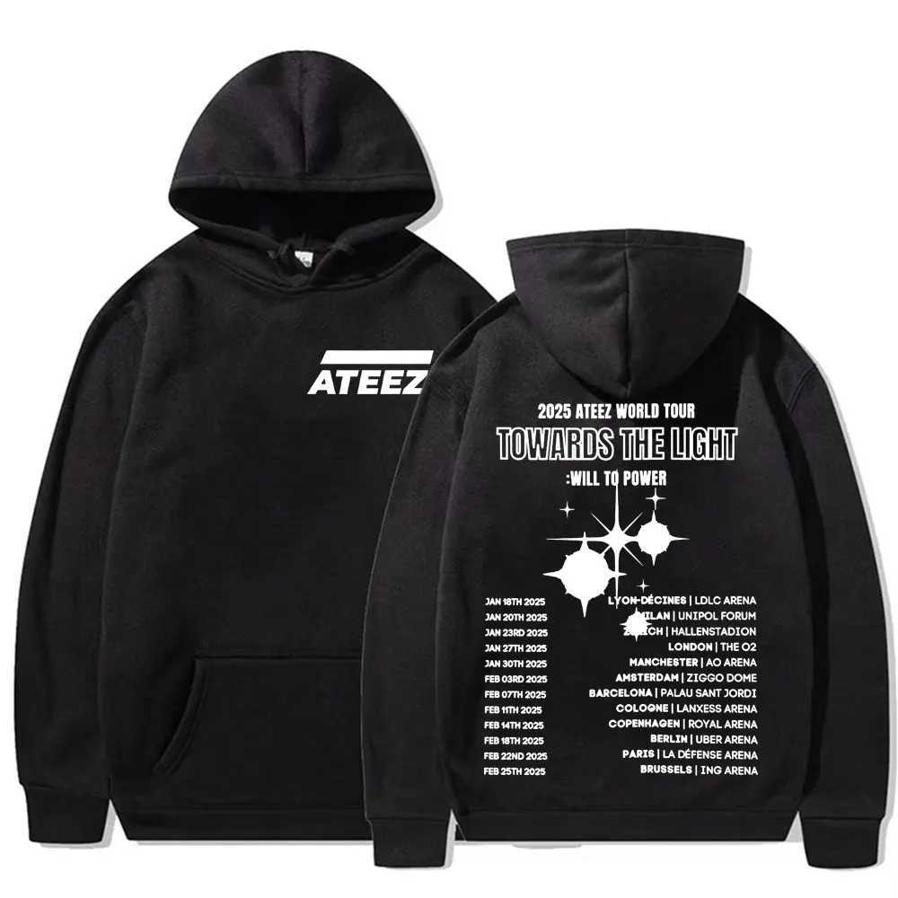 2025 Ateez World Tour Towards The Light Will To Power Pullovers Men Women Korean Fashion Hip Hop Long Sleeve Sweatshirt Hoodies W251027