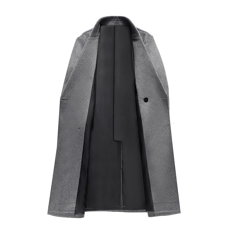 2025 Autumn Winter Sheep Wool 50 Wool Coat Mens Casual Business Fashion OvertheKnee Long DoubleSided Wool Coat 250820