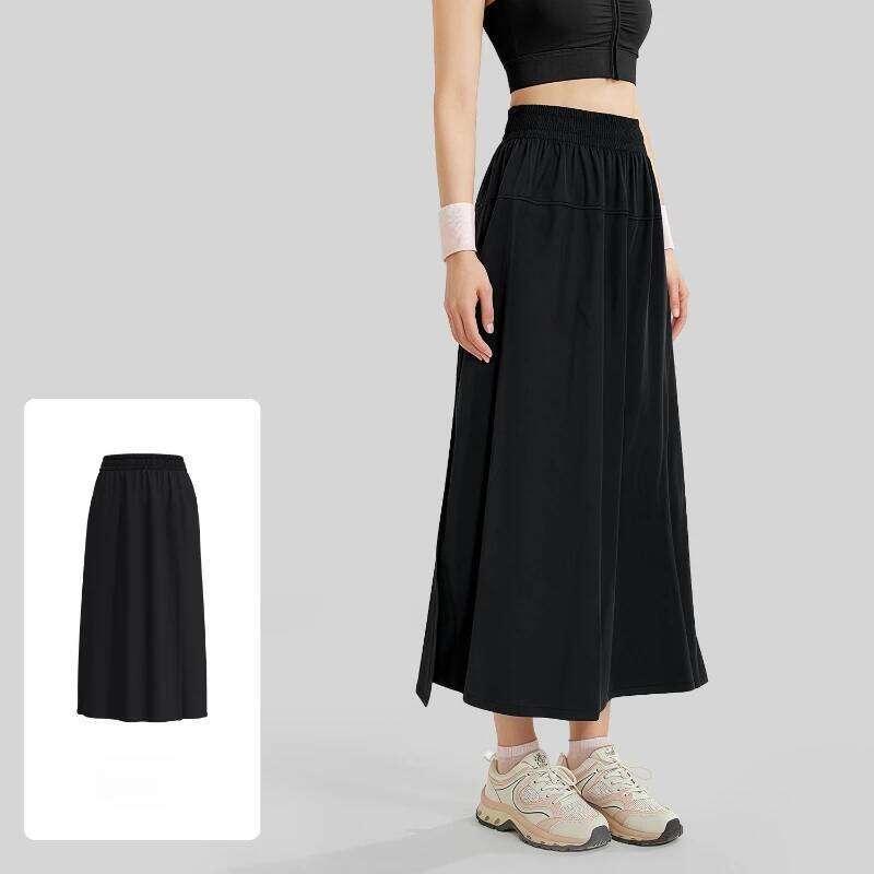 New Solid Color Loose Skirt Women's Casual All-match Split Sports Yamamoto Culottes Fashion Wide Leg Pants College Style