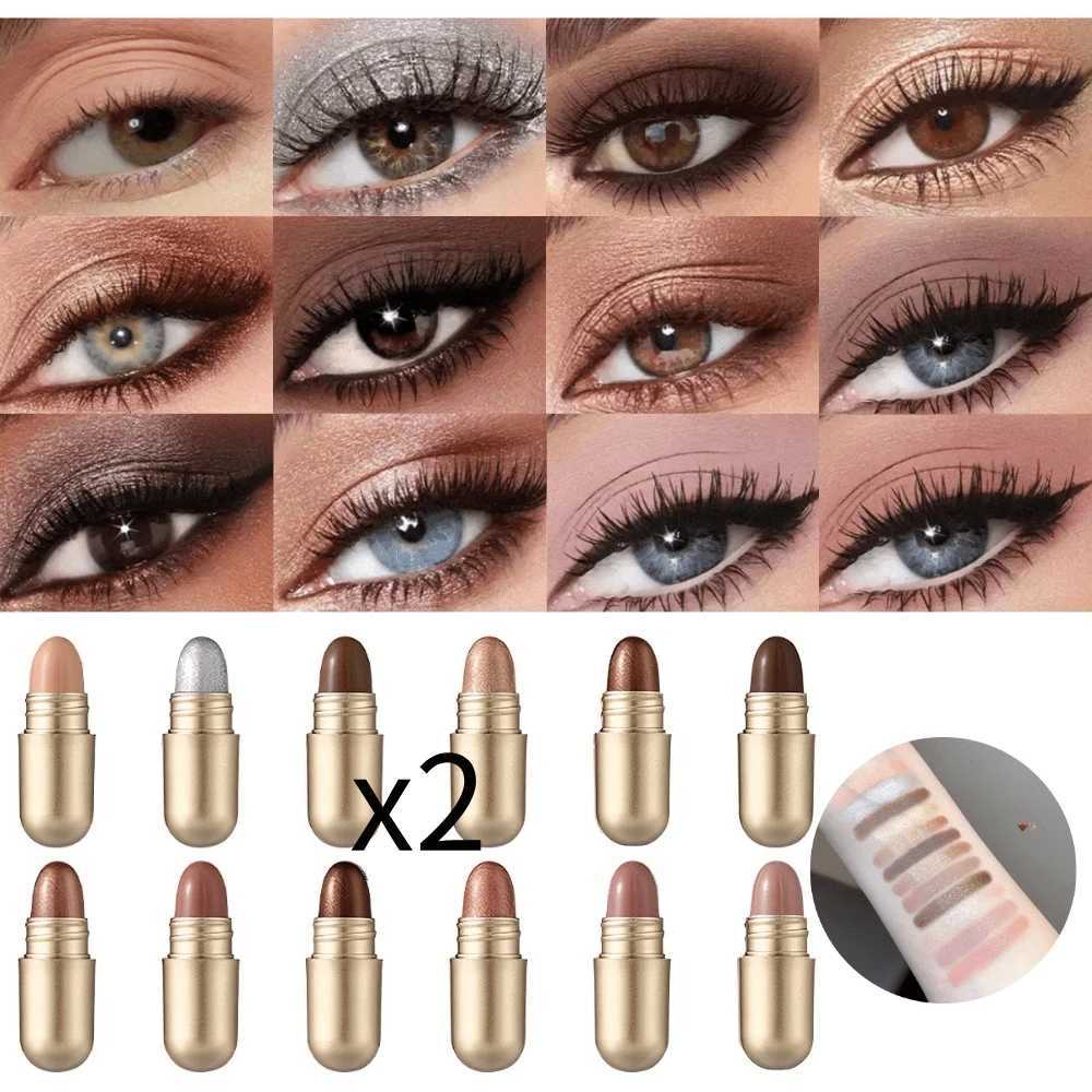 MAGIC CASA 12 Color Capsule Eyeshadow Set Highlighting and Crouching Eyeshadow NonSmudging Eye Contour SetXJ251027
