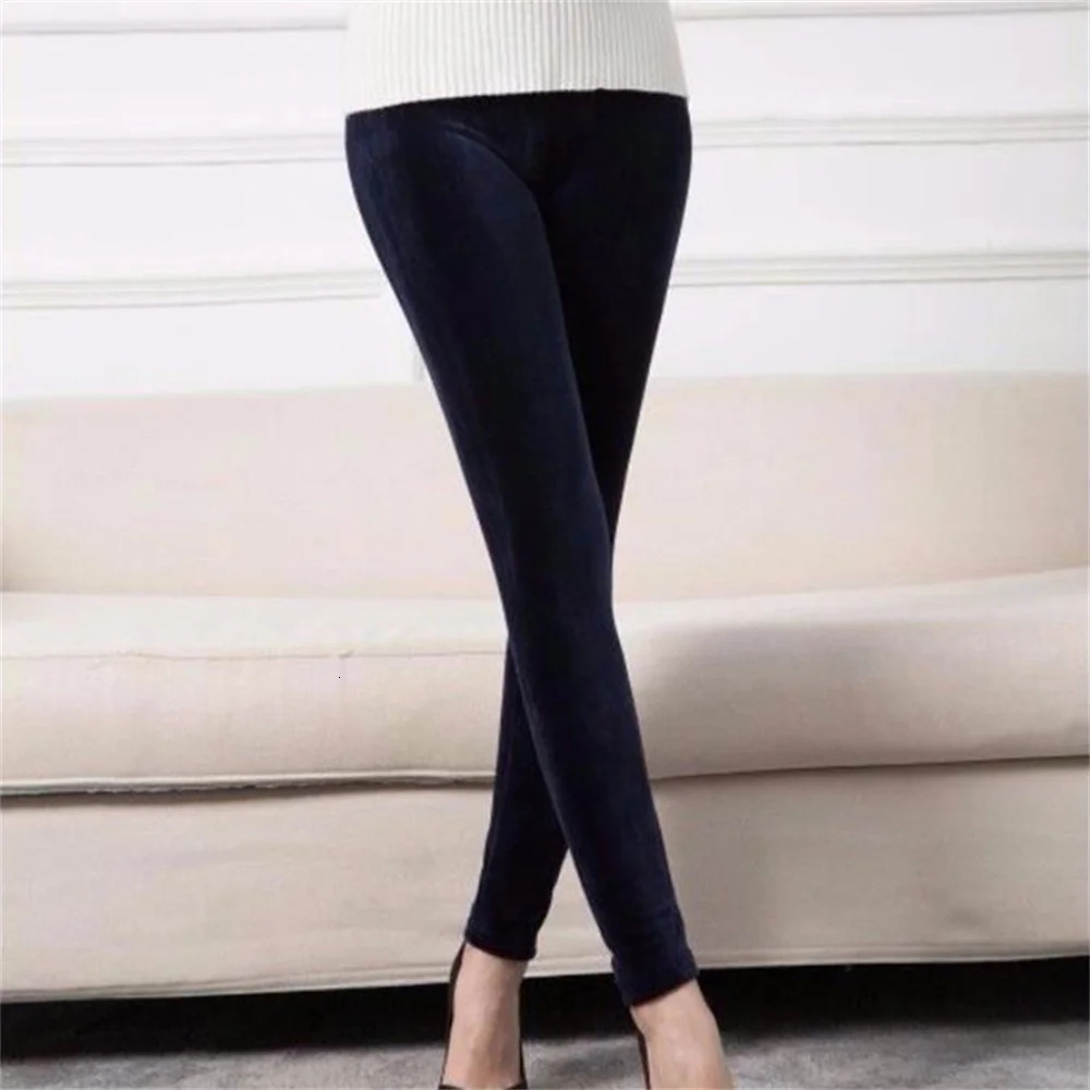 Korean Warm Pants Knit Autumn Winter Fashion Plus Thick Velvet Warm Double Sided Cashmere Leggings High Waist Thermal Leggings 251027