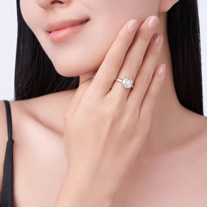 Premium Elegant Moissanite Wedding Engagement Rings S925 Silver Lab Diamond Women Ring with Moissanite Ring