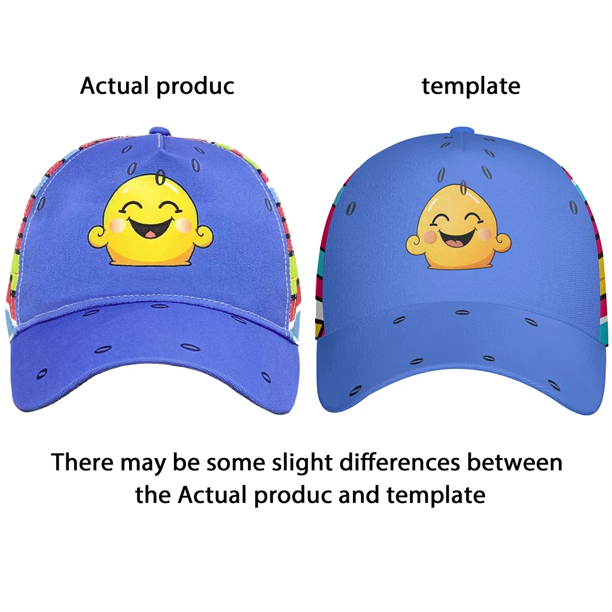 DHgatepod All-Over Print Baseball Cap with Gift Box - Curved Brim Snapback 100% Polyester for Sports & Outdoor