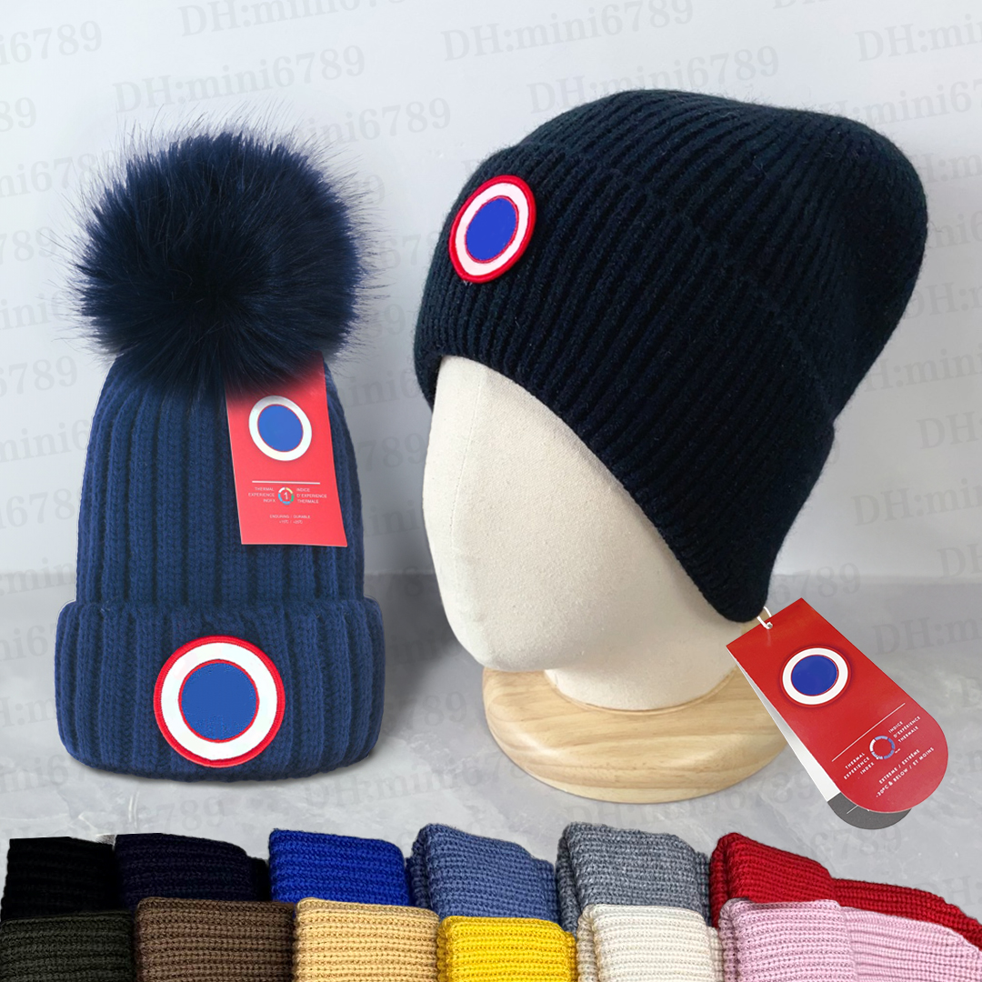 Designer beanie high quality fluff ball goose skull cap letter winter hat outdoor travel skiing beanie designer warm canadas wool unisex hat Christmas gift fast ship