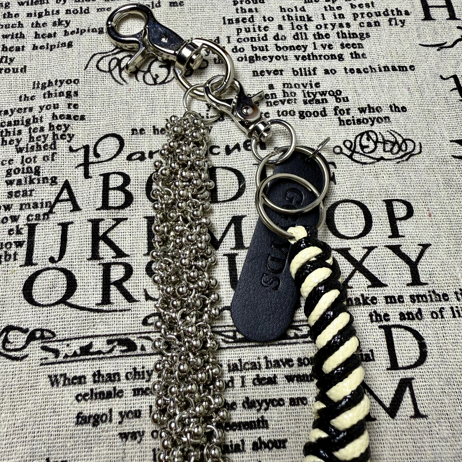 punk style pants chain handmade small hanging bead chain personalized neutral waist decoration 251024