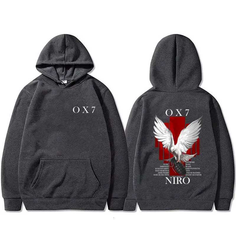 Rapper Niro OX7 graphic hoodie mens hiphop fashion pop music hoodie casual Vintage sports hoodie W251027