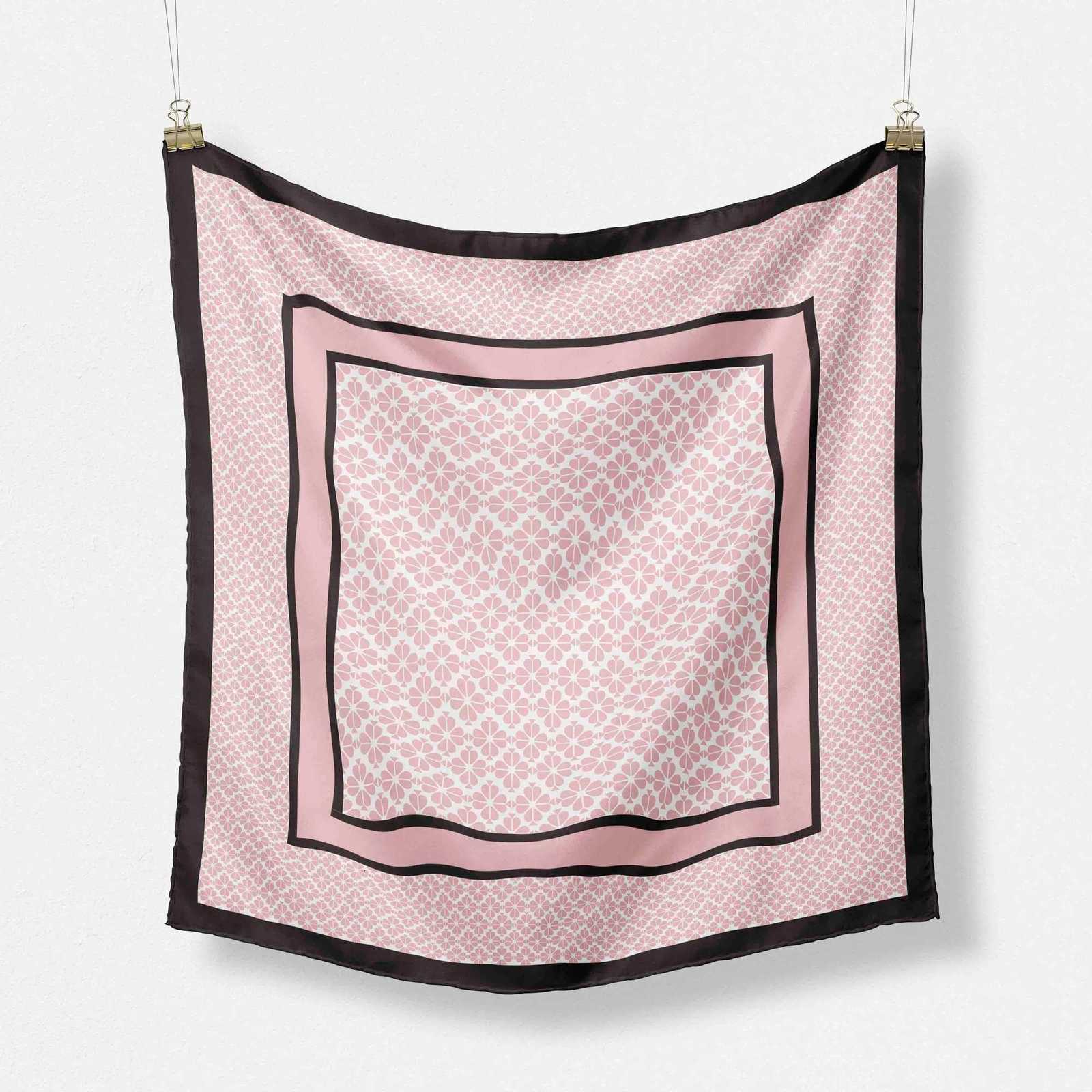 2025 Silk Scarf 70x70cm Square For Wen Fashion Floral Printed Shawl Wrap Spring Summer Neckerchi Hair Lady Winter ScarvesW251027