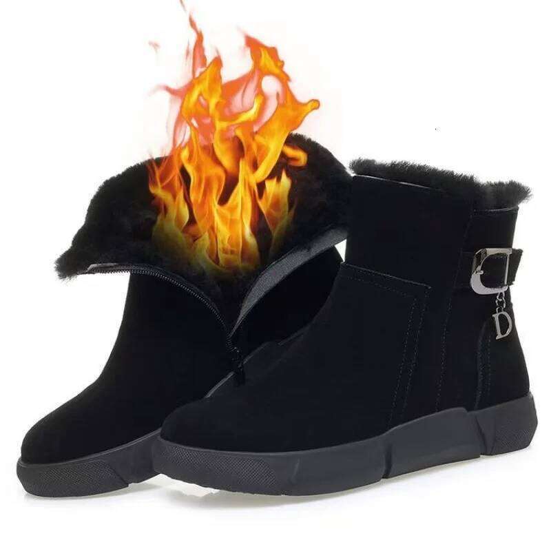 Snow for Women 2025 Winter New Thickened Warm Shoes Cotton Thick Bottom Anti-Slip Short Boots