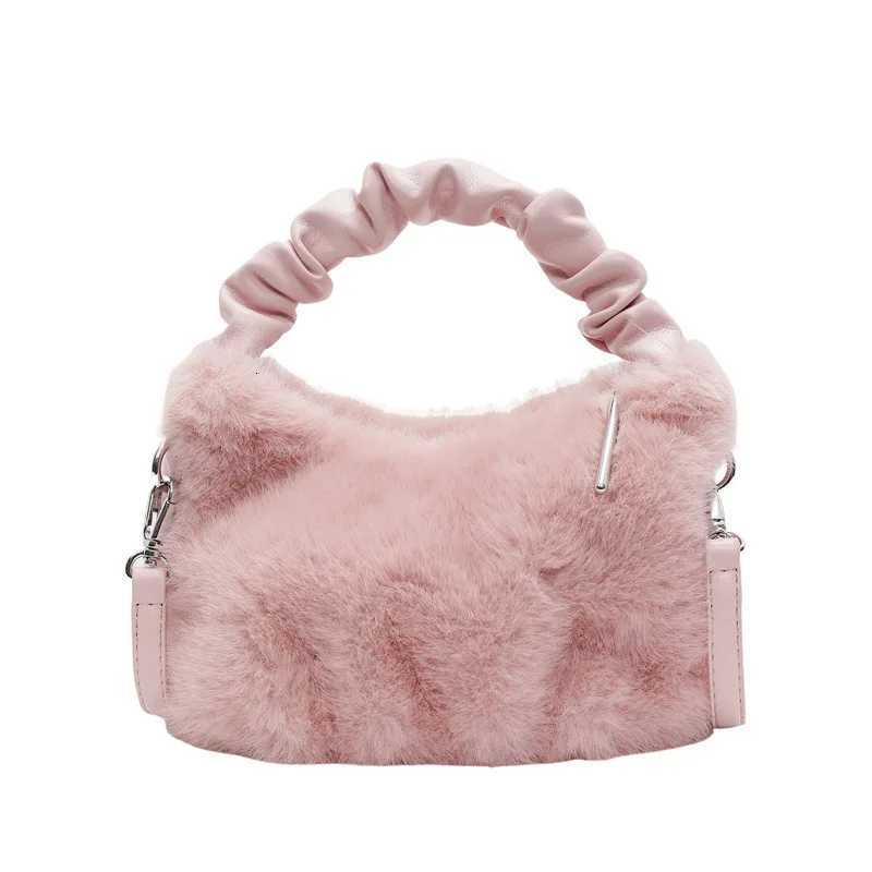 Winter Fluffy Plush Crossbody Bag for Women New Fuzzy Fur Bucket Bag Cute Soft Animal Print Handbag Trendy Y2K Shoulder Bag Y251027