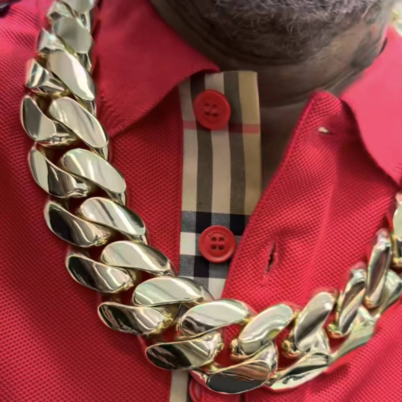 Fine Hip Hop Jewelry 30MM Big Necklace Brass Men Bracelet Miami Cuban Link Chain