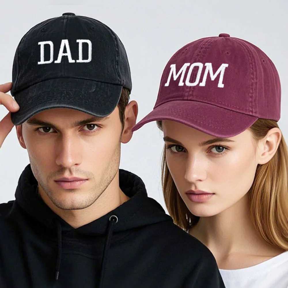 DAD MOM Embroidery Pure Cotton Mens Baseball Cap For Man Womnes Fashion Sport Golf Caps Sun Hat DropshippingW251027
