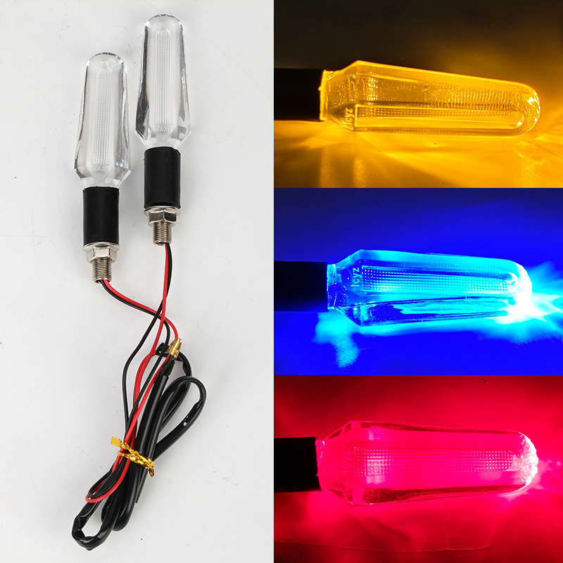 LED Crystal Turn Signal Motorcycle Electric Vehicle Modified Light 12V Universal