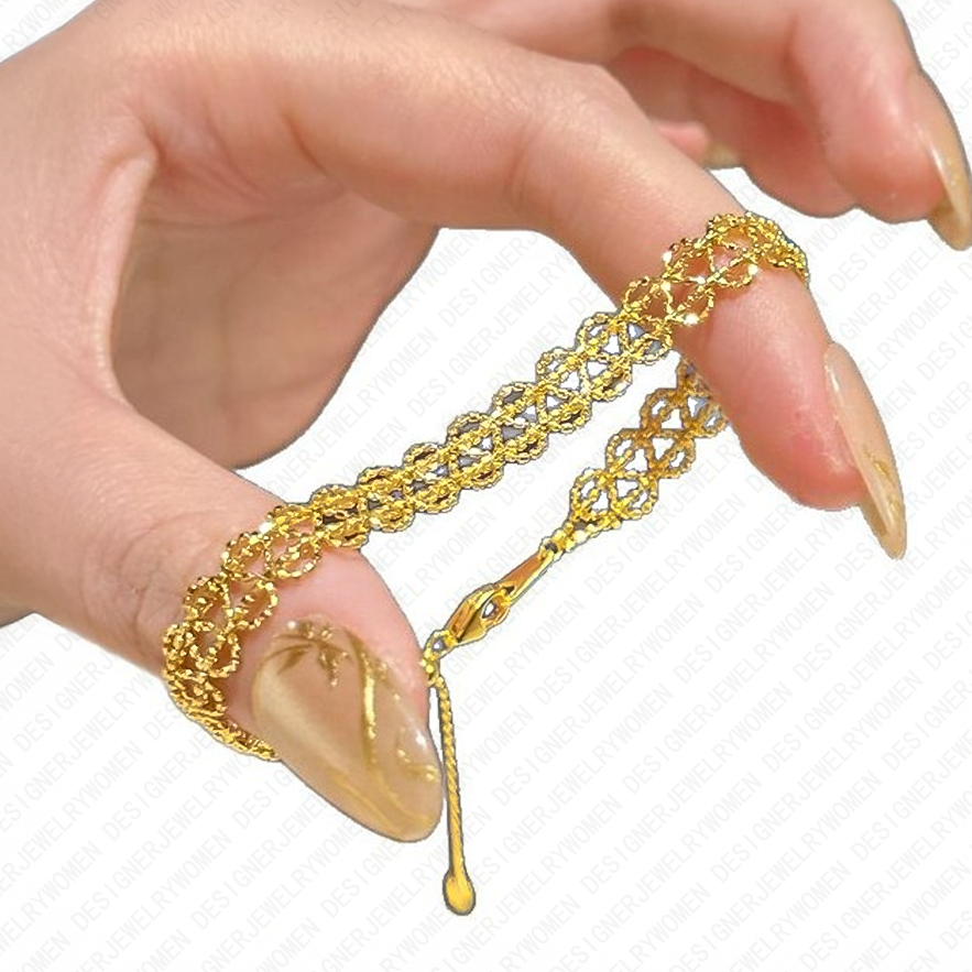 Designer Bracelet for Women French Style Bracelets Layered Bangle lace Bangles Charm Luxury Jewlery Designer for Women Elegant Chic Gift Free shipping