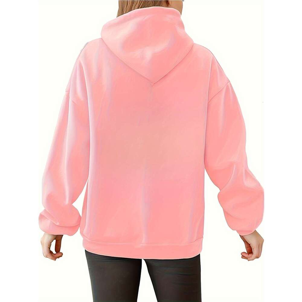 Y2k Graphic Print Hoodie For Women - Pink Geometric Pattern Pullover With "Beautiful Poison" & "Calm In The Chaos" Design, Long Sl