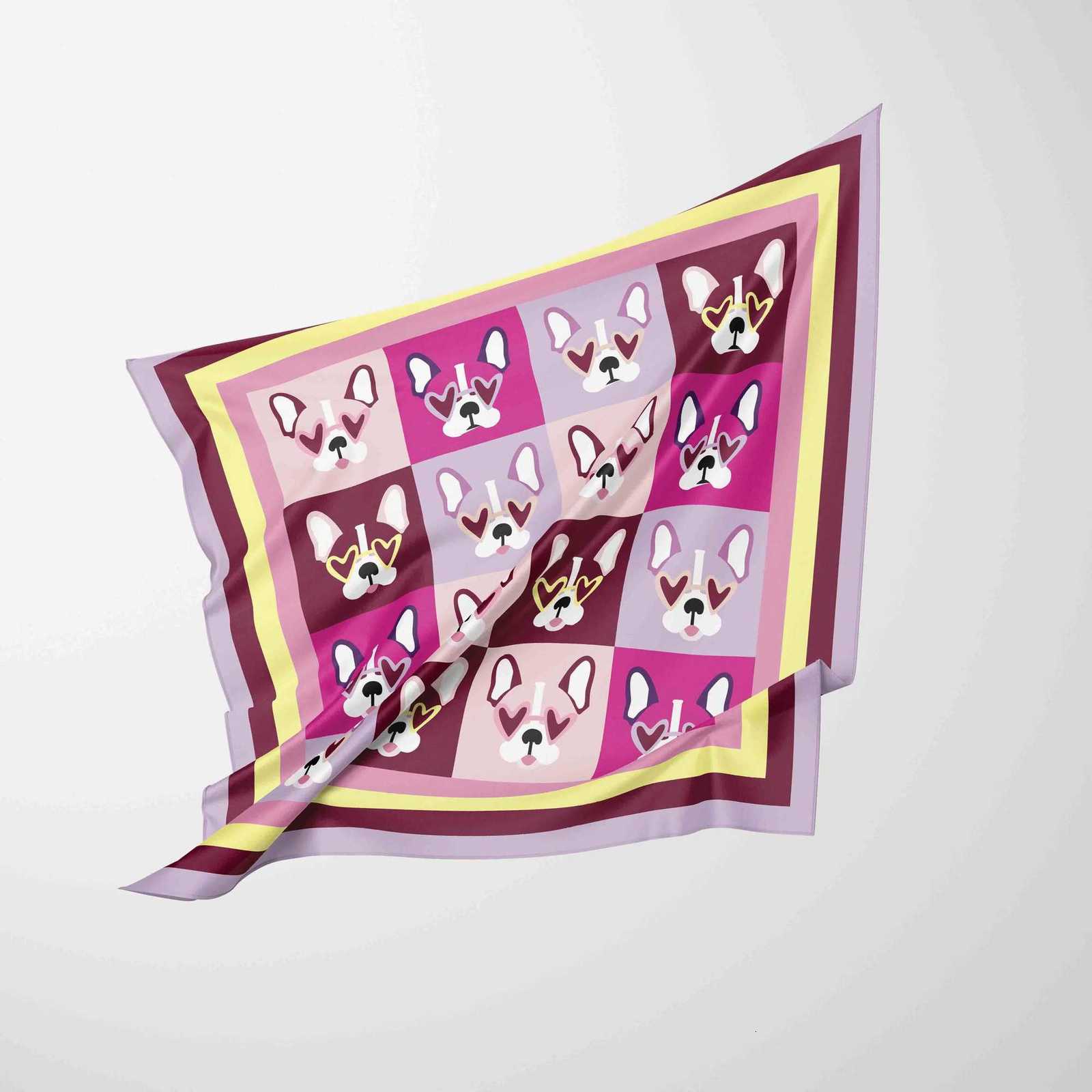 2025 Silk Scarf 70x70cm Square For Wen Fashion Floral Printed Shawl Wrap Spring Summer Neckerchi Hair Lady Winter ScarvesW251027