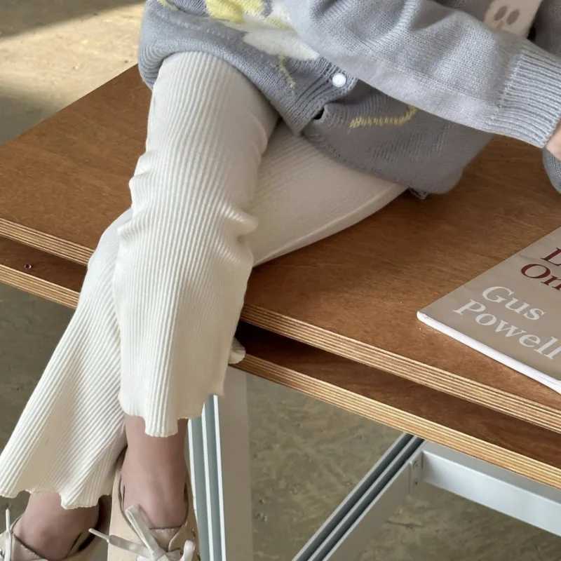 Solid Infant Girls Pants Toddler Kid Baby Girls Clothes Autumn Flares Pants Elegant Childrens Bottoms Fashion Trousers 110yearsT251027